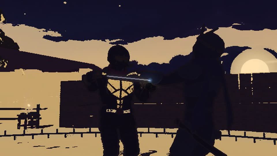 The Rider and Arashi face off on the rooftop.